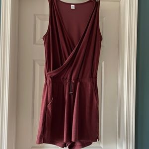 Old Navy Burgundy Sleeveless Romper